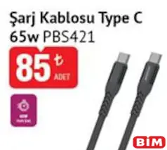 POLOSMART ŞARJ KABLOSU TYPE C 65W PBS421